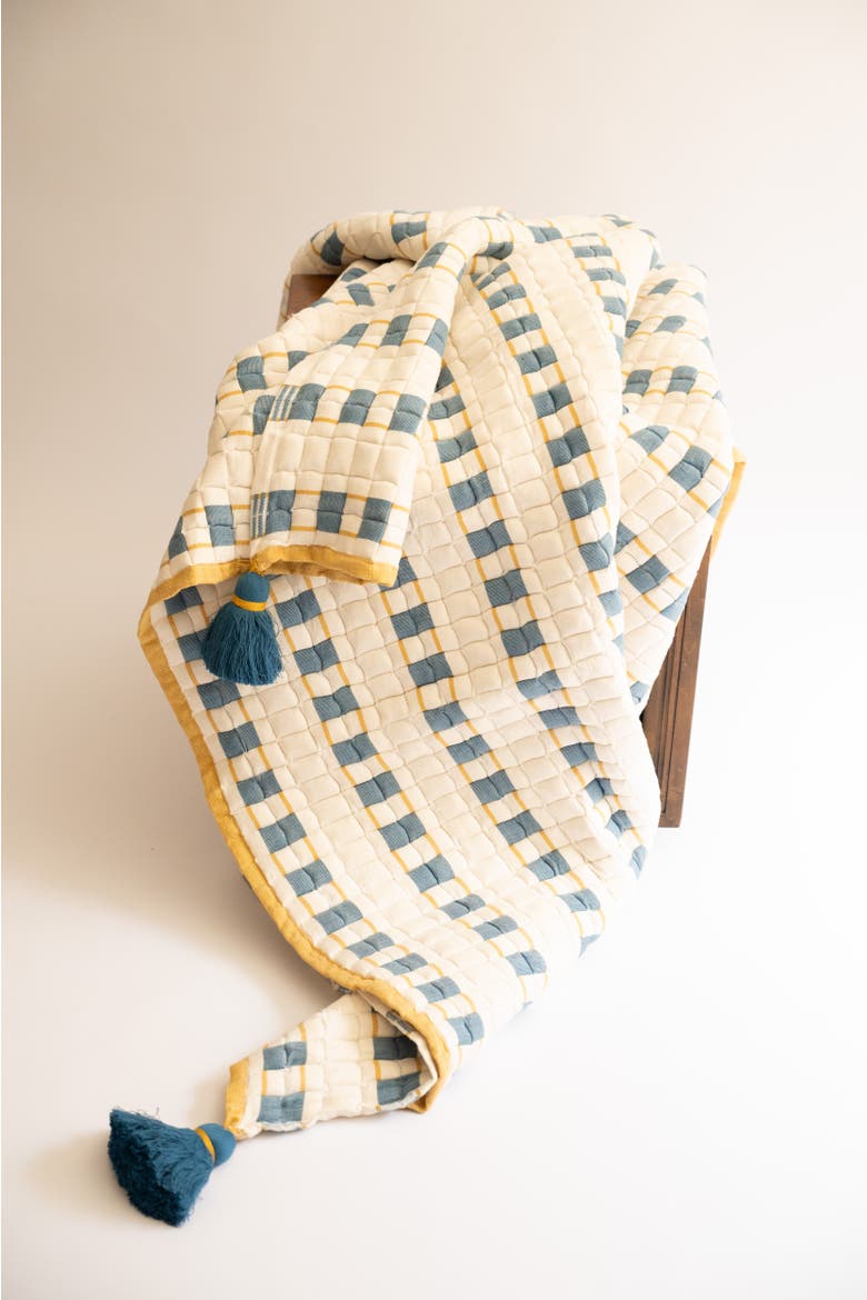 Handwoven Sujani Throw, Alternate, color, Indra
