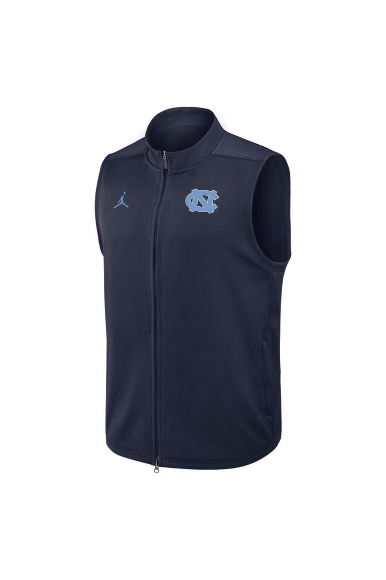 Men's Jordan Brand Navy North Carolina Tar Heels Primetime Victory Performance Full-Zip Vest, Alternate, color, Navy
