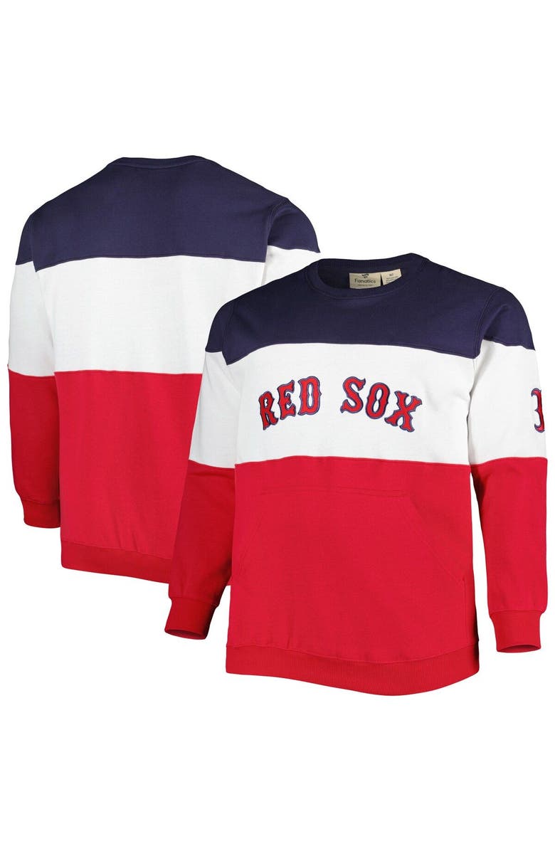 PROFILE Men's Navy/Red Boston Red Sox Big & Tall Pullover Sweatshirt, Main, color, 