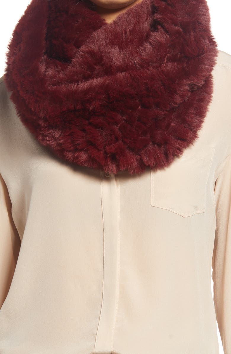 La Fiorentina Faux Fur Knit Scarf, Main, color, 