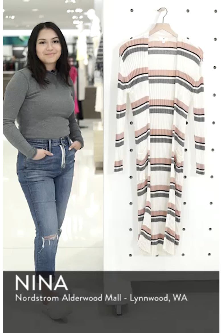 Stripe Midi Open Cardigan video