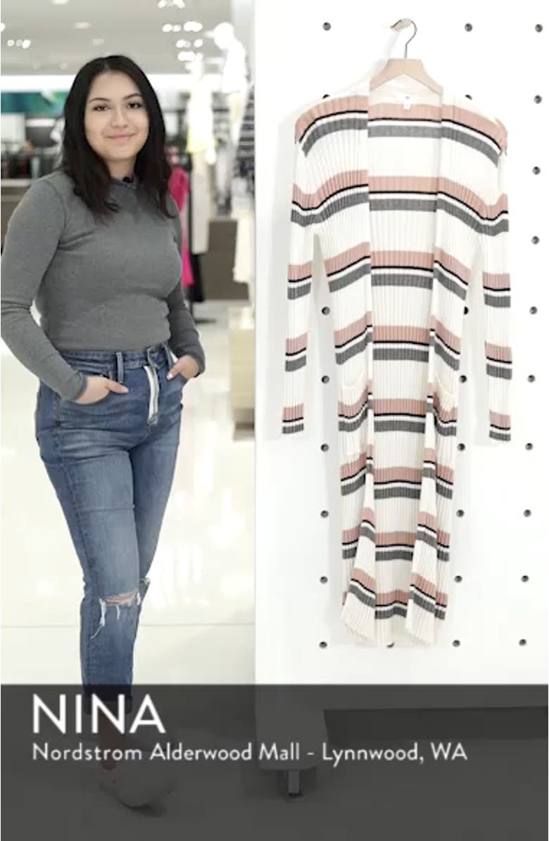 Stripe Midi Open Cardigan, sales video thumbnail