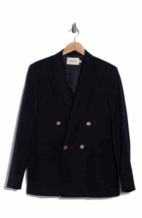 FRAME Double Breasted Wool Blazer