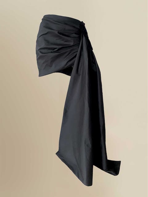 Sanderson Luxurious Asymmetrical Taffeta Skirt