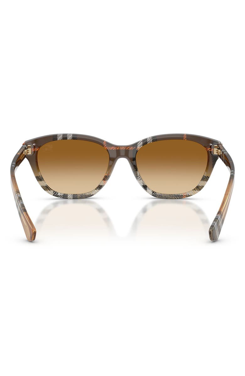 Burberry 54mm Rectangular Sunglasses, Alternate, color, Check Gradient Sand / Brown