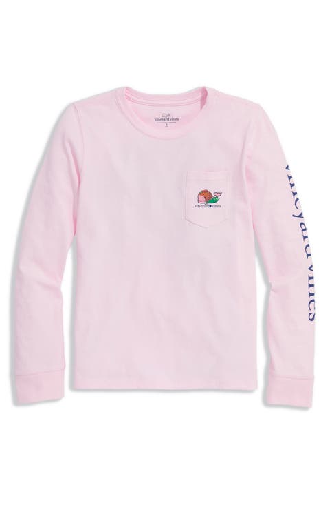 Kids' Whale Logo Pocket Long Sleeve Graphic T-Shirt (Toddler, Little Kid & Big Kid)