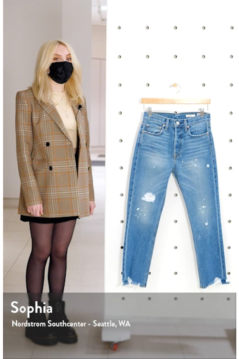 Eve High Waist Distressed Slim Straight Leg Jeans video