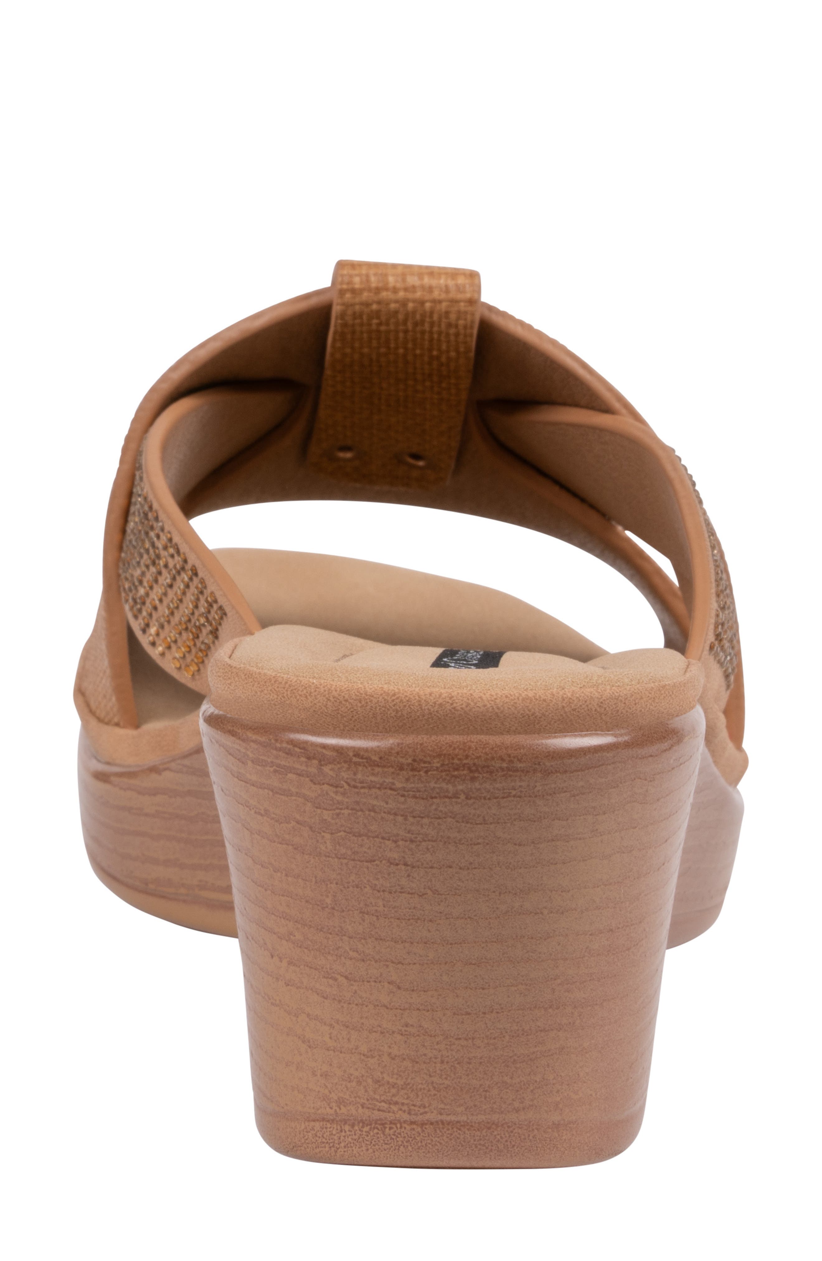 Selva Platform Wedge Slide Sandal, Alternate, color, TAN