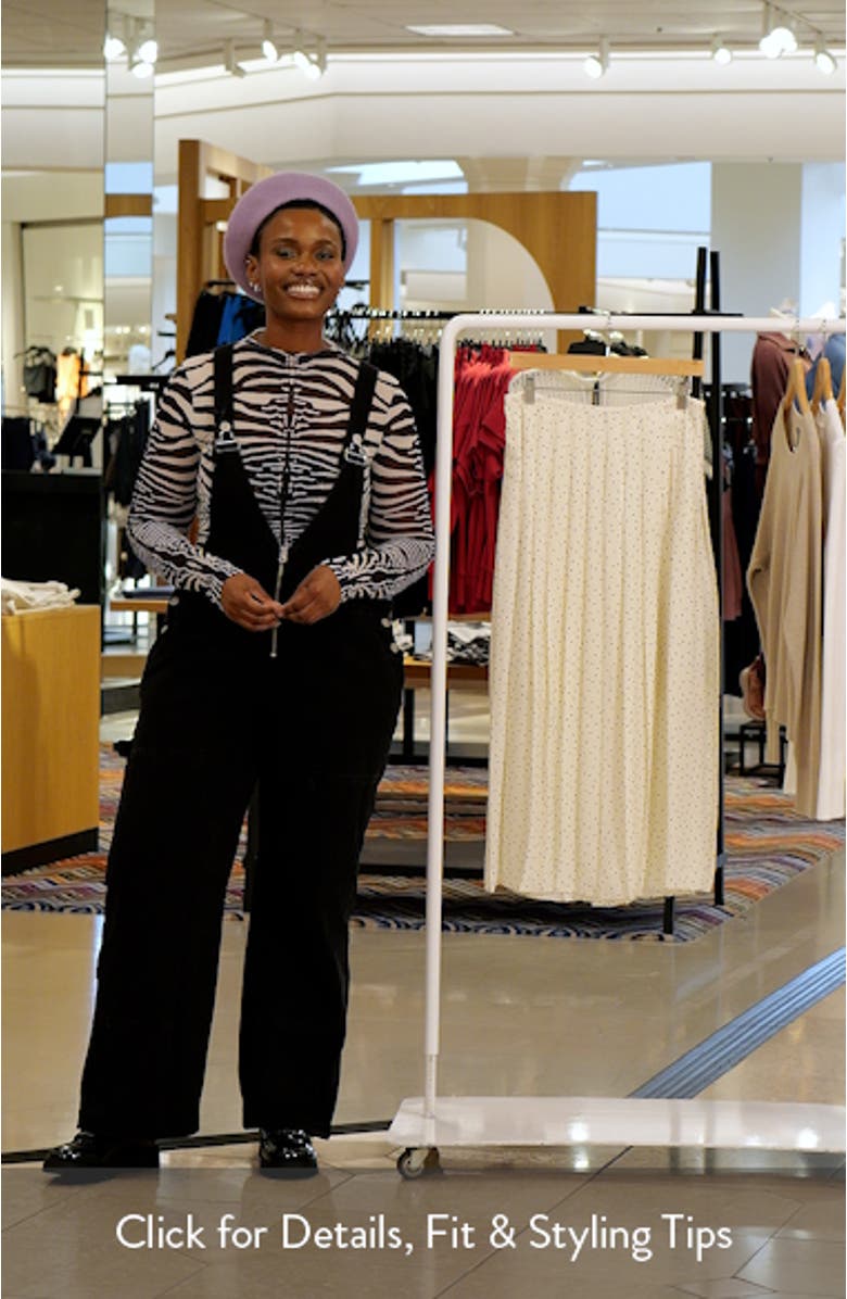 Pleated Dot Print Skirt, sales video thumbnail