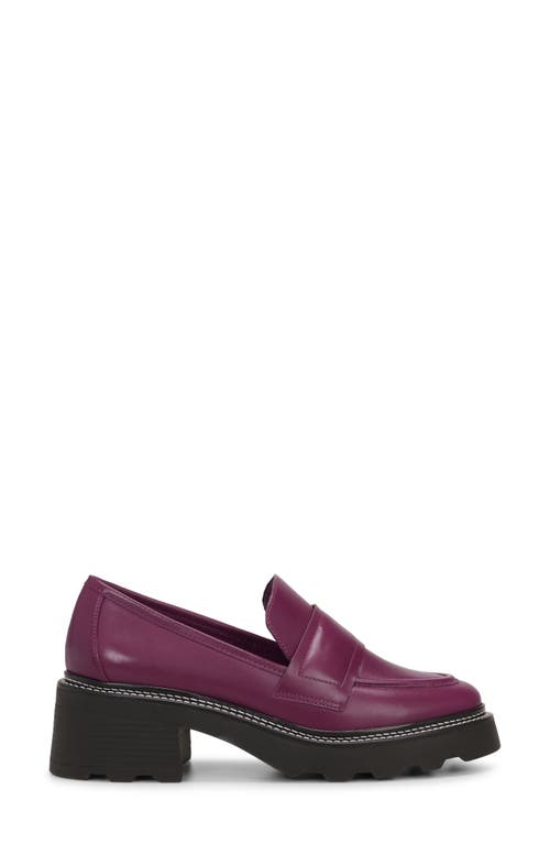 Vince Camuto Chantie Platform Loafer In Dark Purple