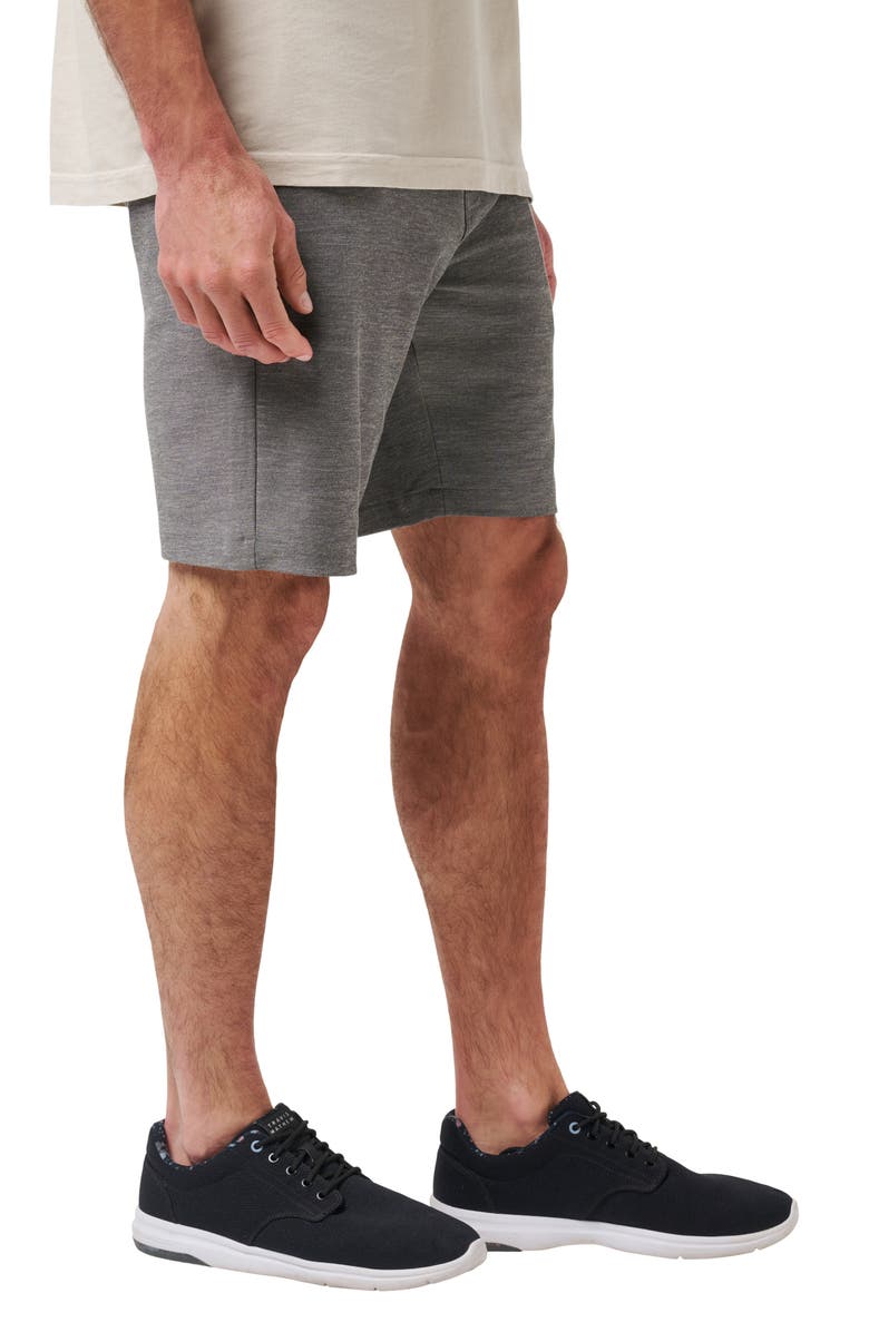 TravisMathew Men's Adirondack Stretch Shorts, Alternate, color, Heather Black