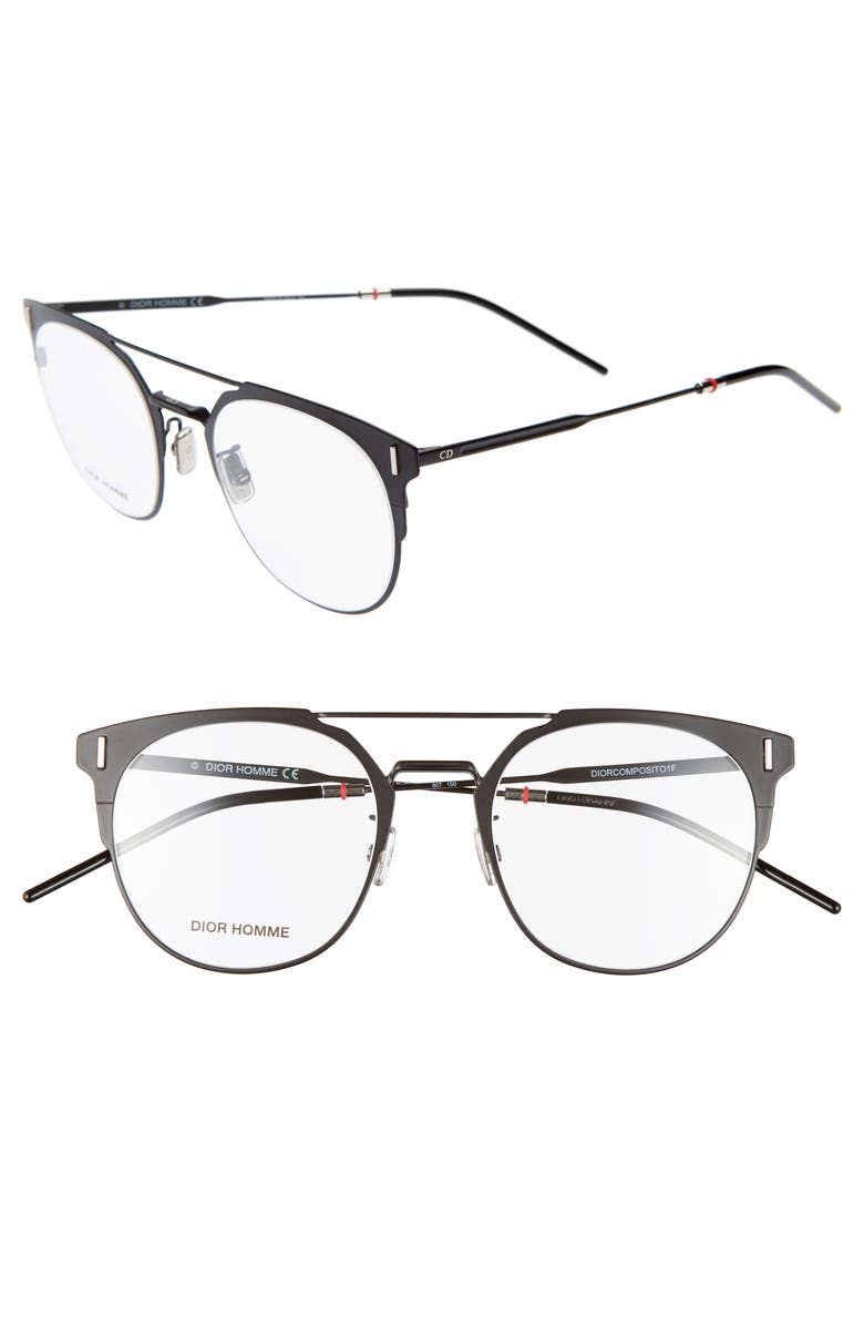 DIOR 51mm Round Optical Glasses, Main, color, 