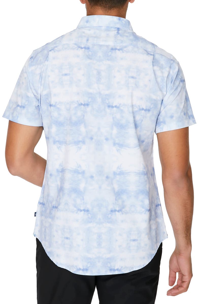 7 Diamonds Salt Water Slim Fit Short Sleeve Stretch Button-Up Shirt, Alternate, color, 