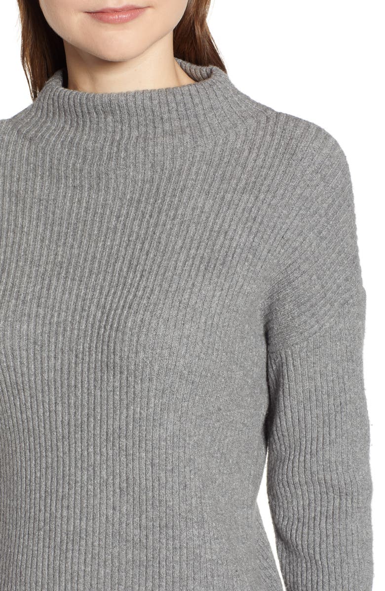 BP. Ribbed Funnel Neck Sweater, Alternate, color, 