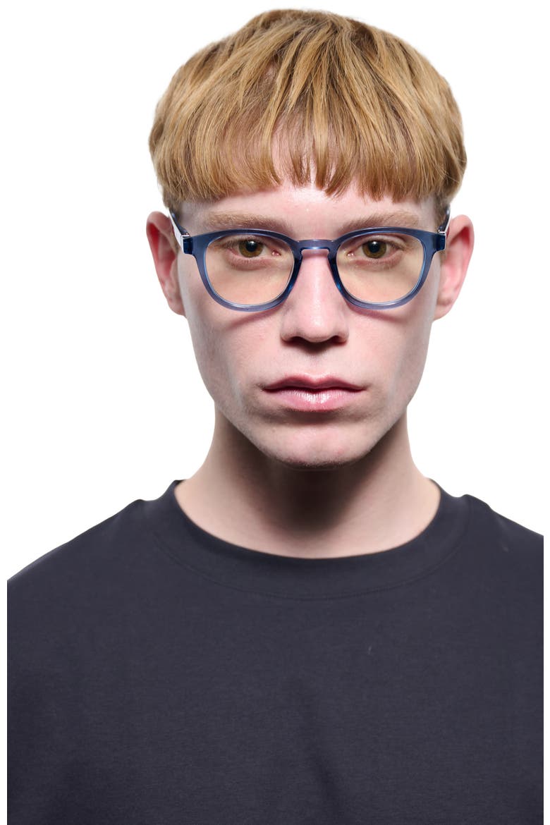 HELVETICA READING GLASSES, Alternate, color, BLUE