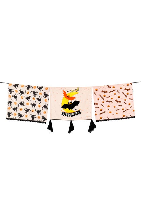 The Haunted Hues Set of 3 Kitchen Towels