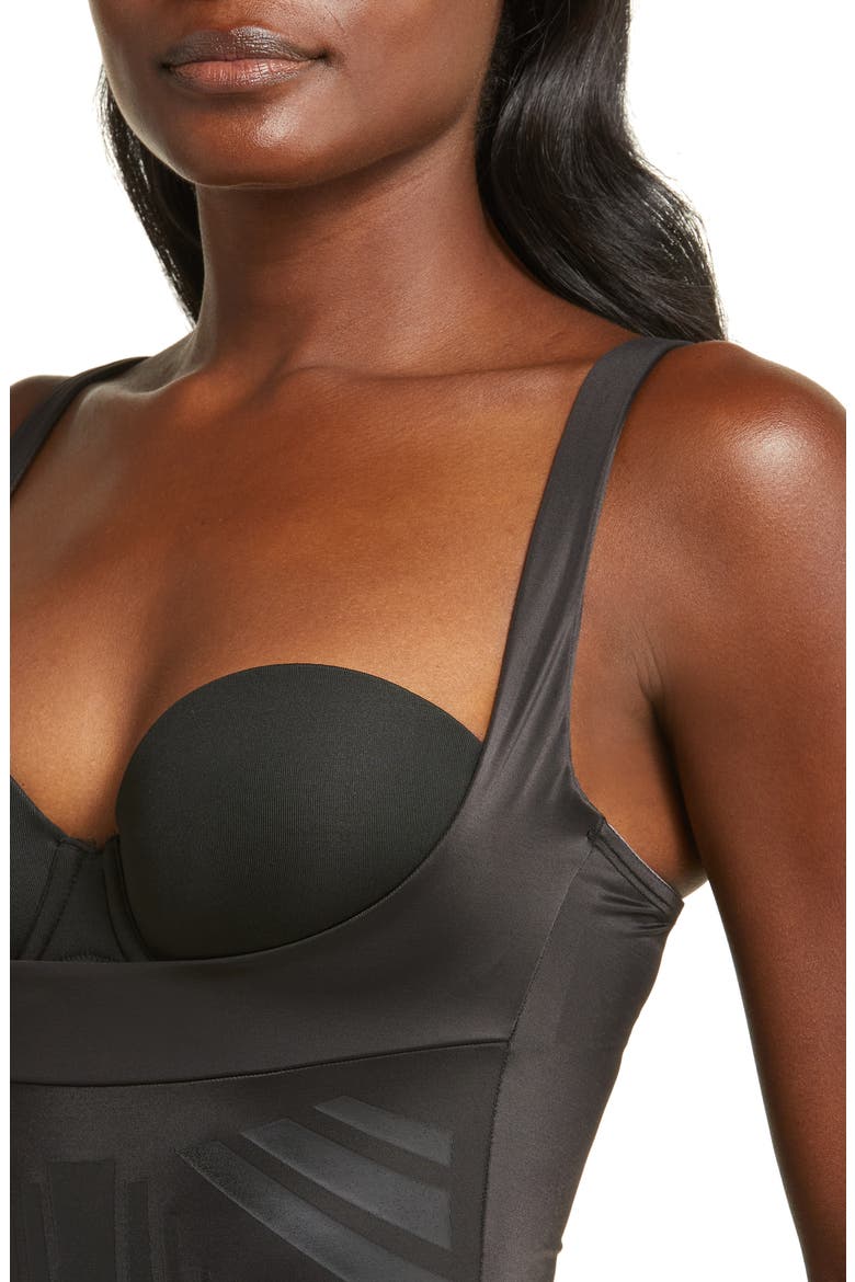 Modern Miracle™ Open Bust Shaping Bodysuit, Alternate, color, BLACK