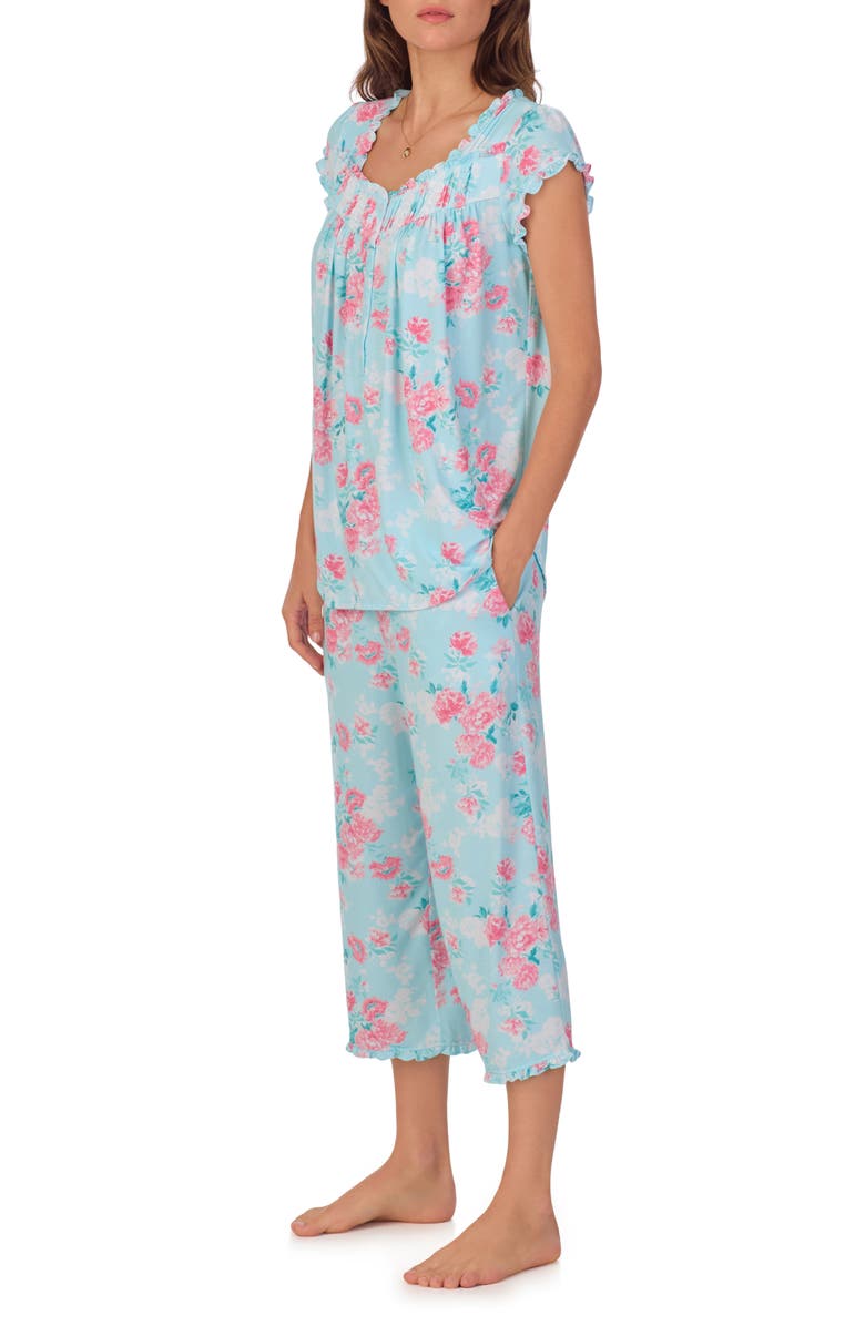 Eileen West Floral Crop Pajamas, Alternate, color,