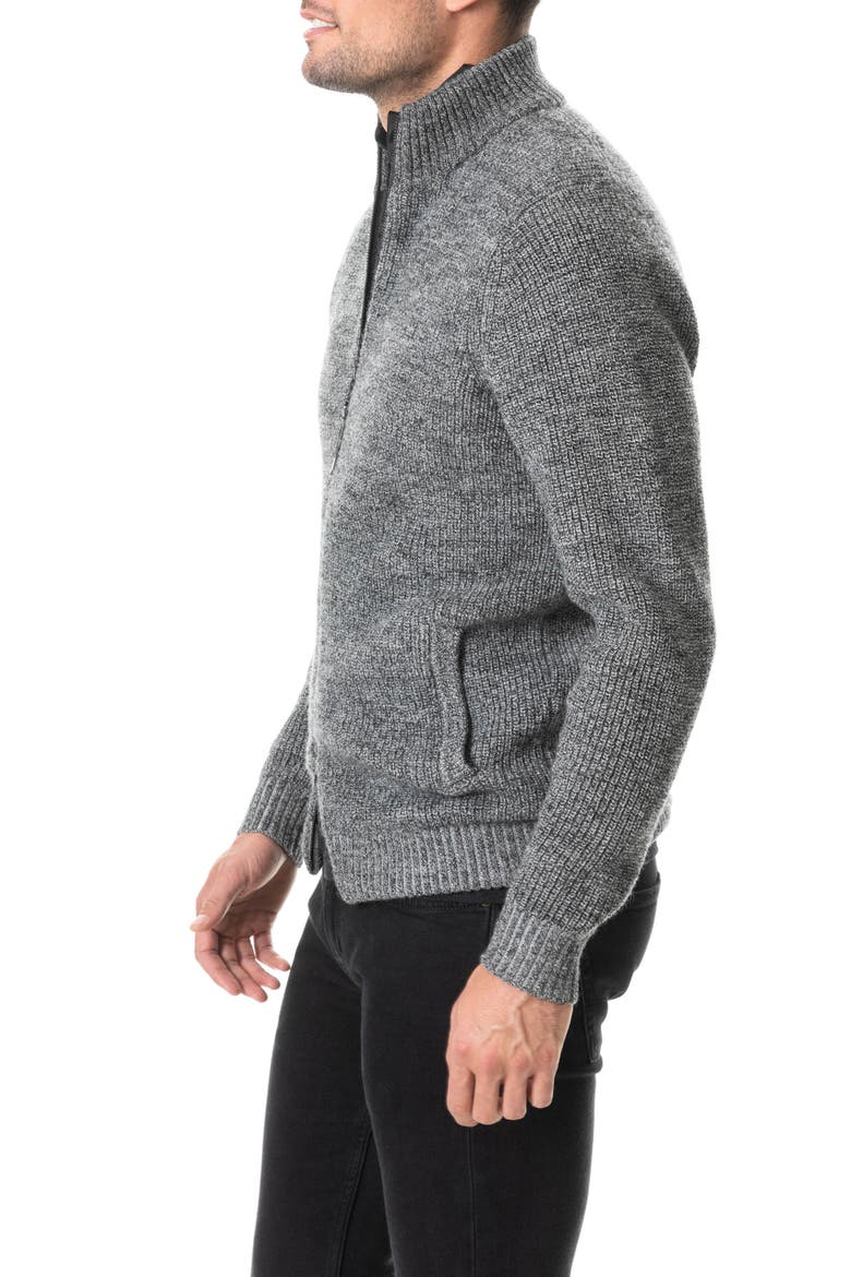 Halcombe Full Zip Wool Sweater, Alternate, color, DALAMATIAN