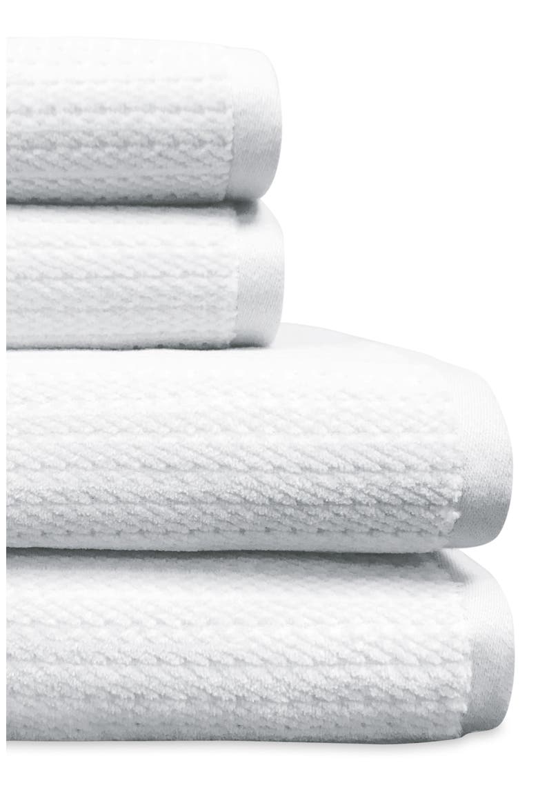 Mingled Stripe Set of 6 Towels, Alternate, color, GREY