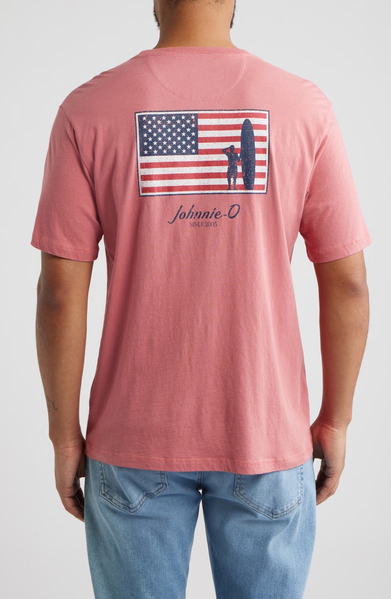 johnnie-O American Dream Cotton Blend Pocket T-Shirt, Alternate, color, Bandana