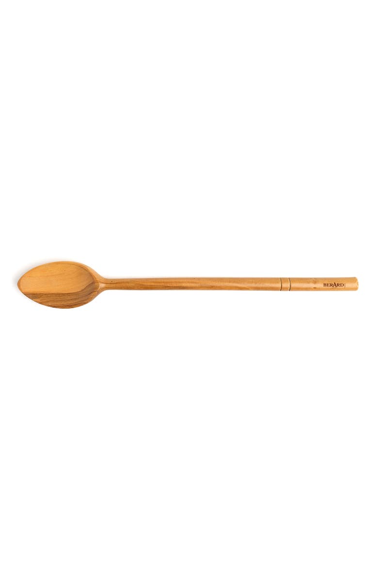Handcrafted Olive Wood 14 Inch Cooks Spoon, Alternate, color, Brown