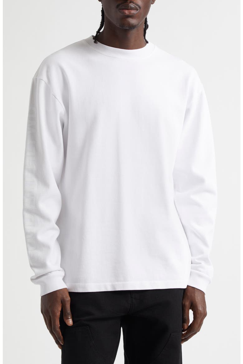Heavyweight Long Sleeve Crewneck T-Shirt, Main, color, OPTIC WHITE
