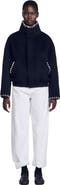 SANDRO Jacket with topstitched details