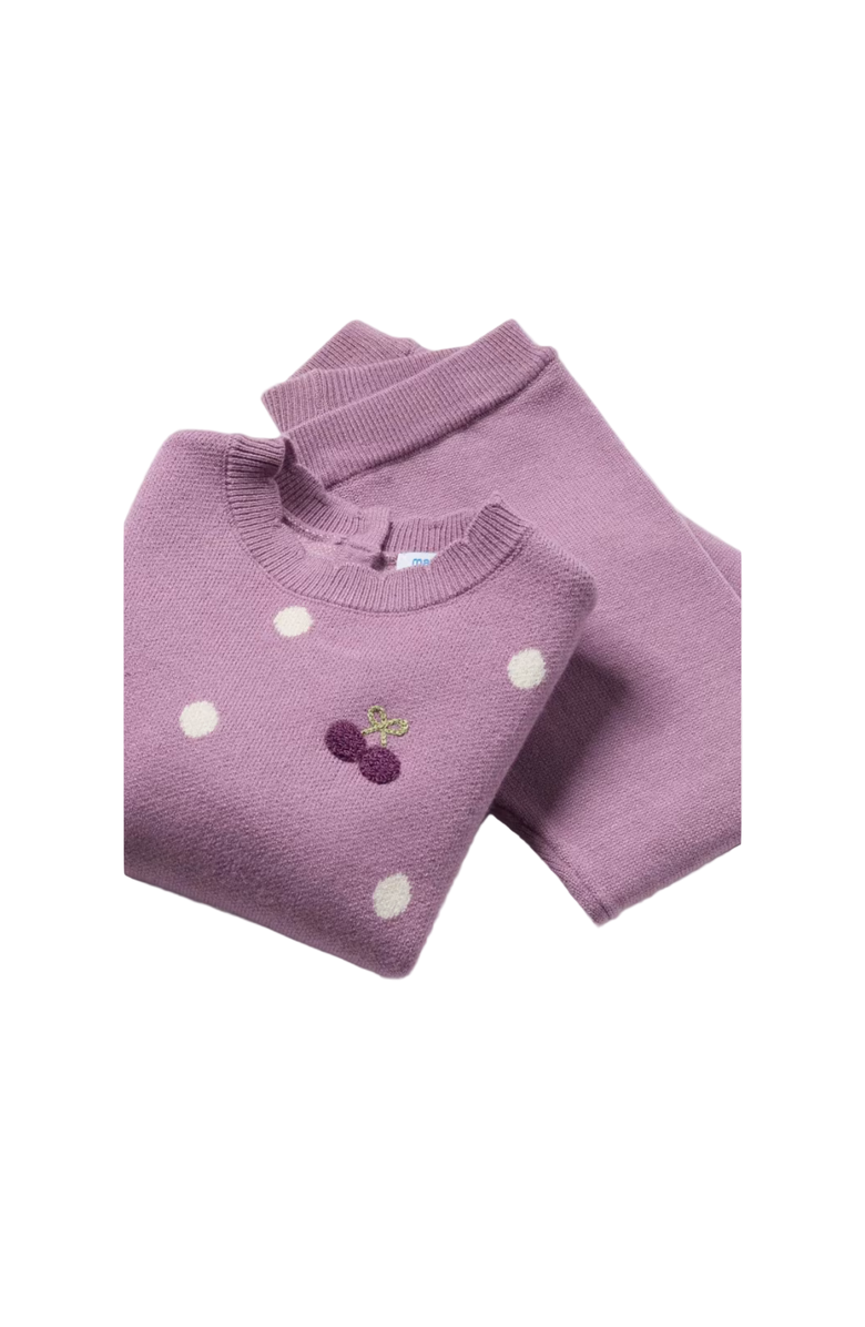 Mayoral Baby Knit Pants and Sweater Set, Alternate, color, Purple