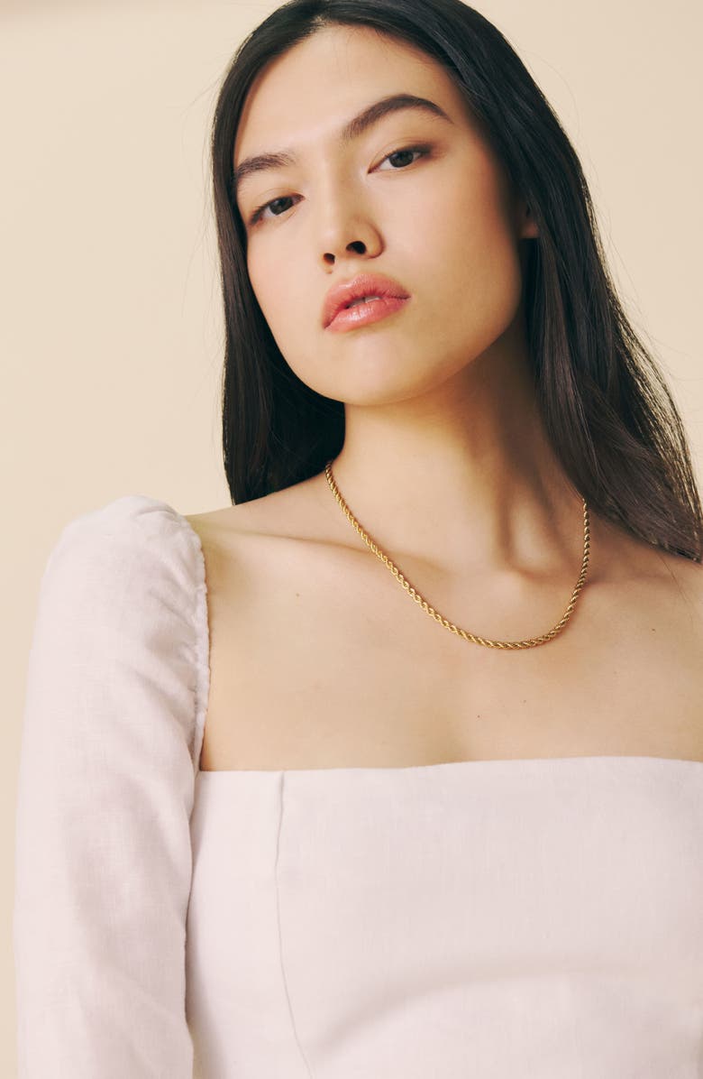 Reformation Khloe Linen Top, Alternate, color, 