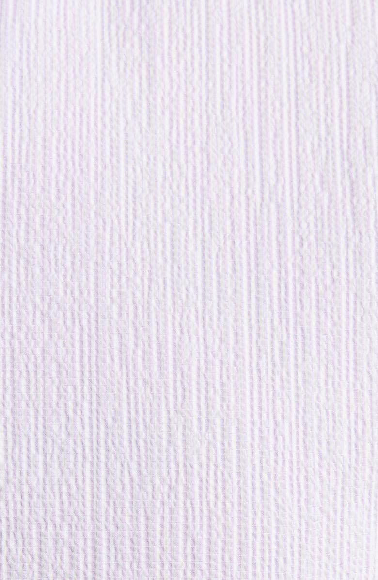 Scott Barber Stripe Short Sleeve Cotton Seersucker Button-Down Shirt, Alternate, color, 