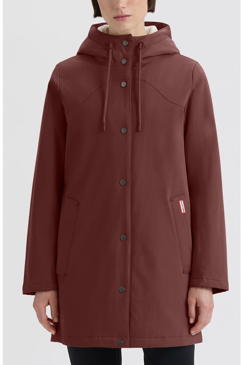 Billie Hooded Raincoat, Main, color, RUST