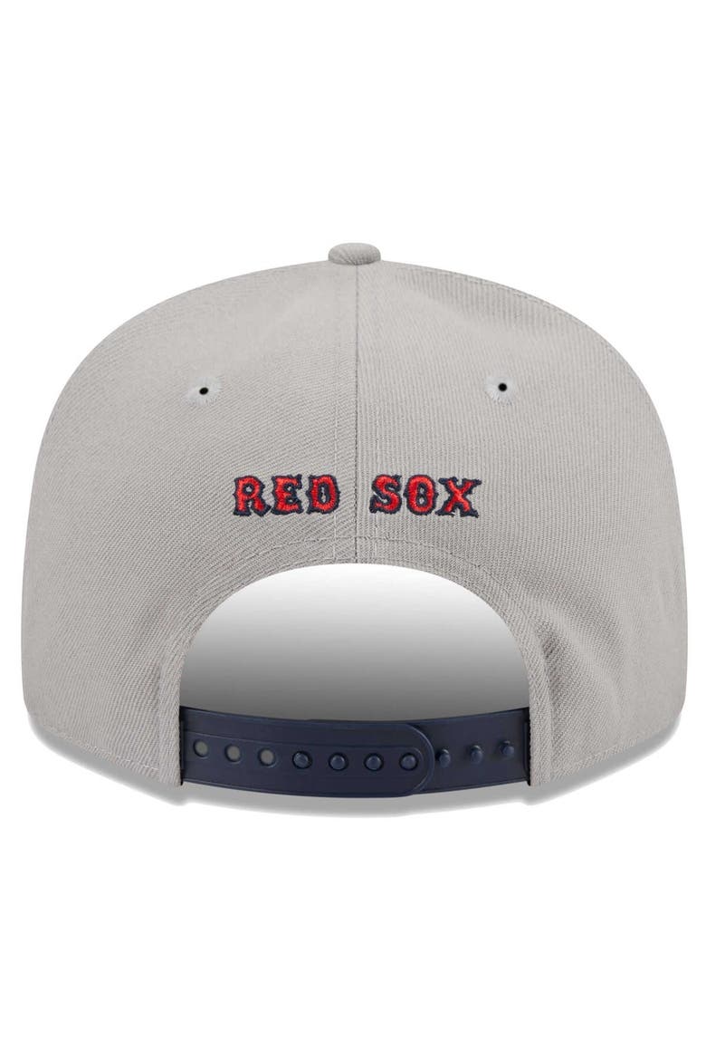 Men's New Era Gray/Navy Boston Red Sox Band 9FIFTY Snapback Hat, Alternate, color, Gray