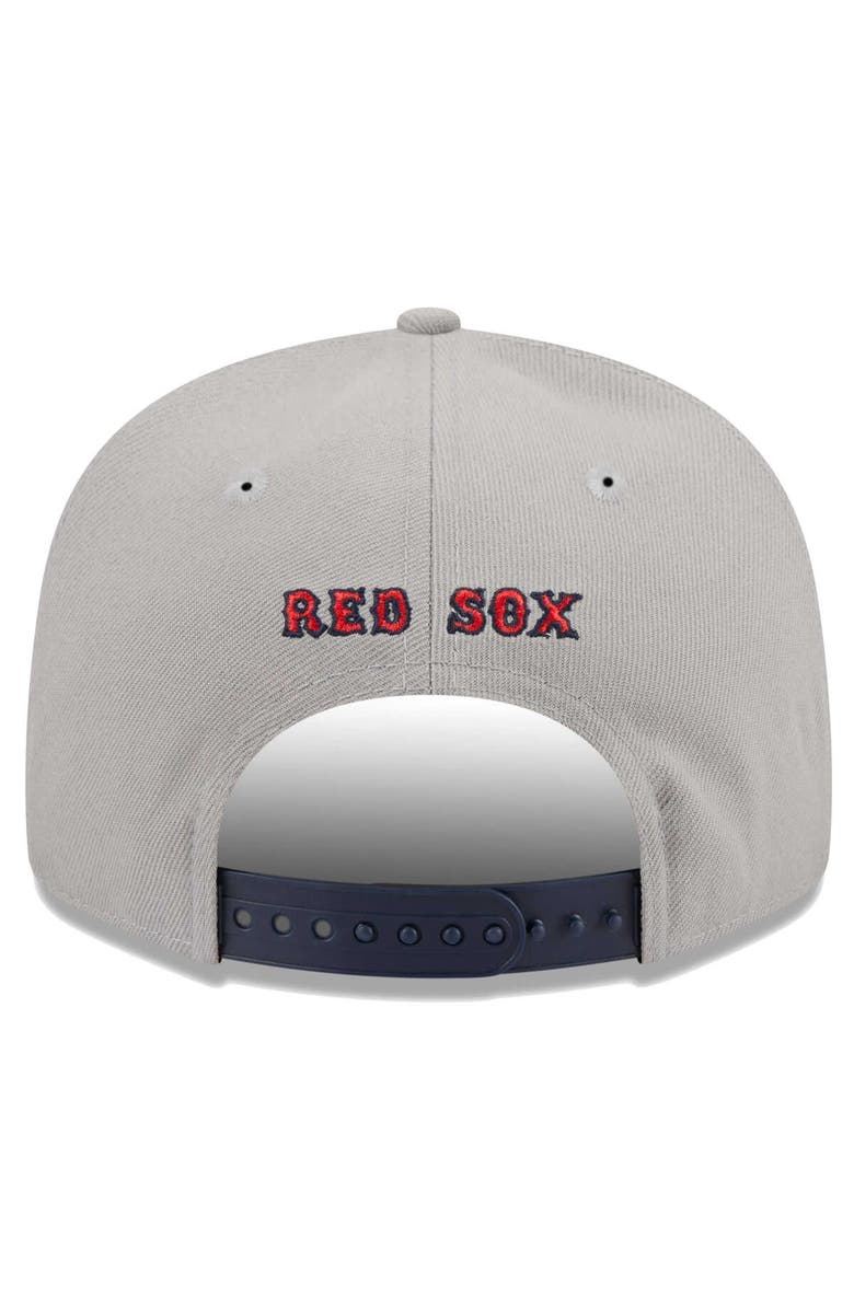 New Era Men's New Era Gray/Navy Boston Red Sox Band 9FIFTY Snapback Hat, Alternate, color, Gray