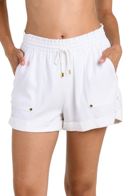 La Blanca Delphine Coast Cover-up Shorts In White