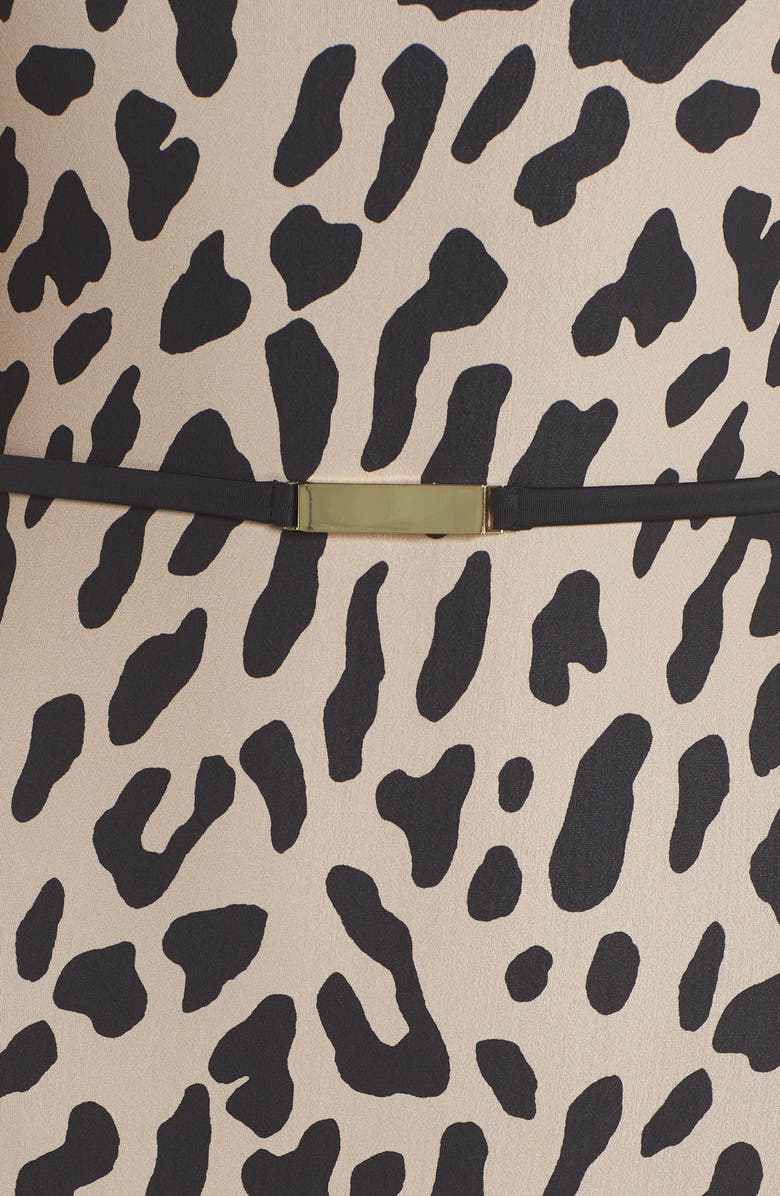 Diane von Furstenberg Belted One-Shoulder One-Piece Swimsuit, Alternate, color, 