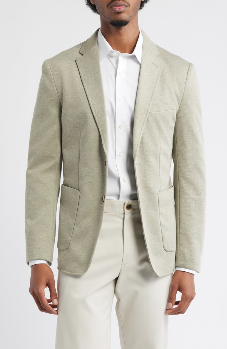 DANIEL HECHTER Heathered Stretch Twill Sport Coat, Main, color, Green