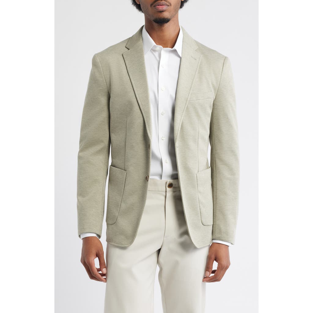 Daniel Hechter Heathered Stretch Twill Sport Coat In Green
