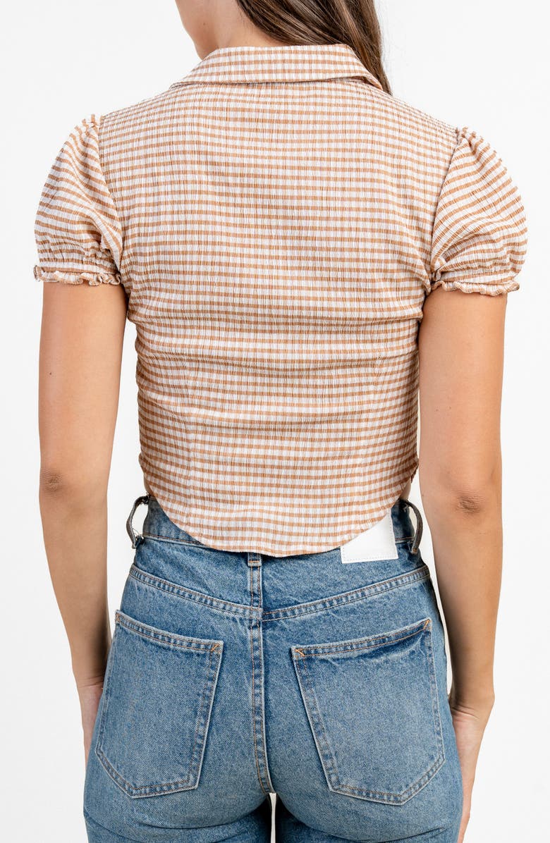 Beivy Textured Gingham Top, Alternate, color, Taupe