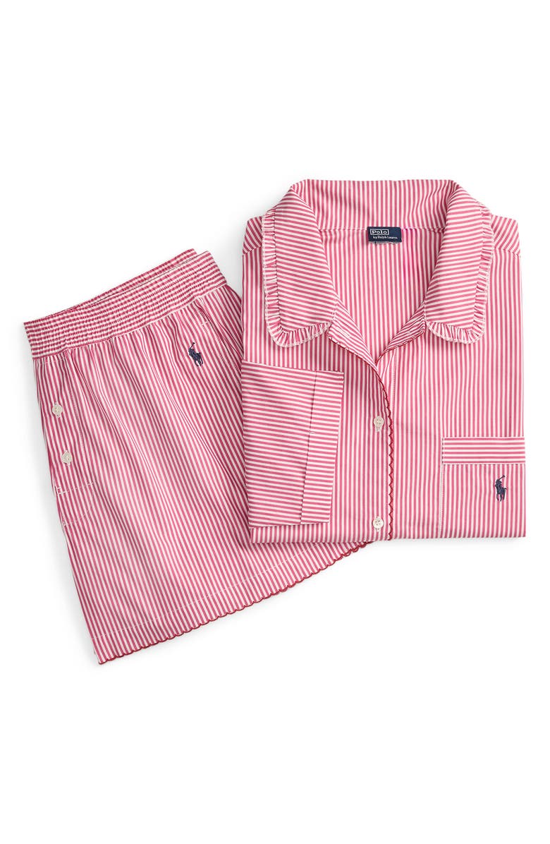 Polo Ralph Lauren Stitched Short Pajamas, Alternate, color, College Pink Stripe