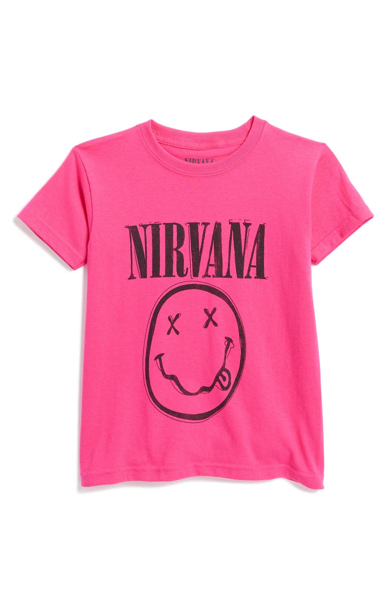Merch Traffic Kids' Nirvana Graphic Print T-Shirt, Main, color,
