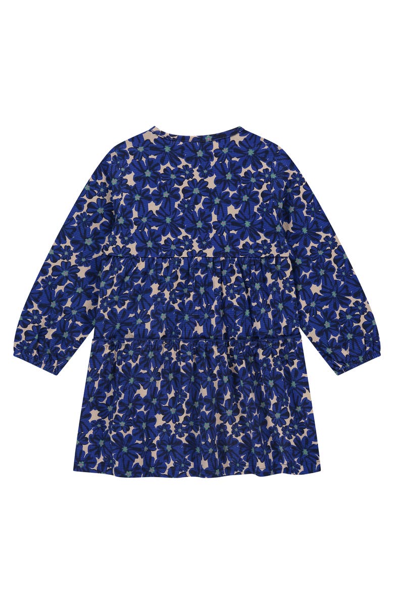 Stains and Stories by Babyface Allover Floral Tiered Dress, Alternate, color, Cobalt