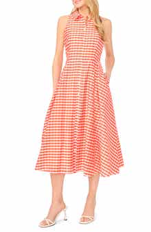 Demeter Sleeveless Gingham Midi Dress