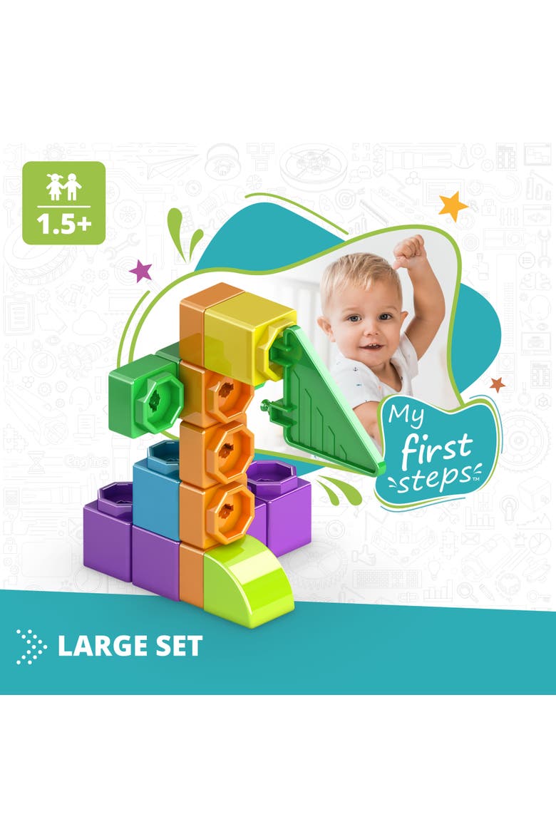 Qboidz Baby My First Steps Large 72 Piece Brick Set, Alternate, color, Multicolored