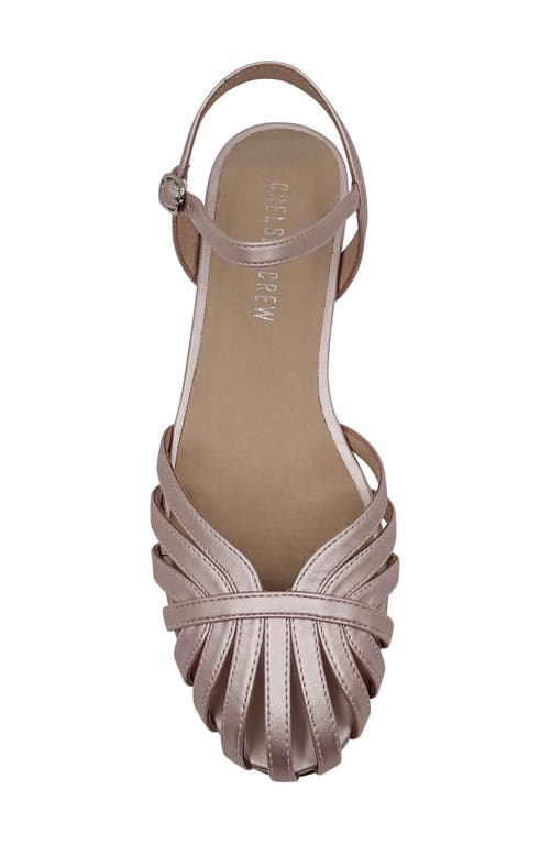 Chelsea Crew Cage Ankle Sandal In Pink Pu