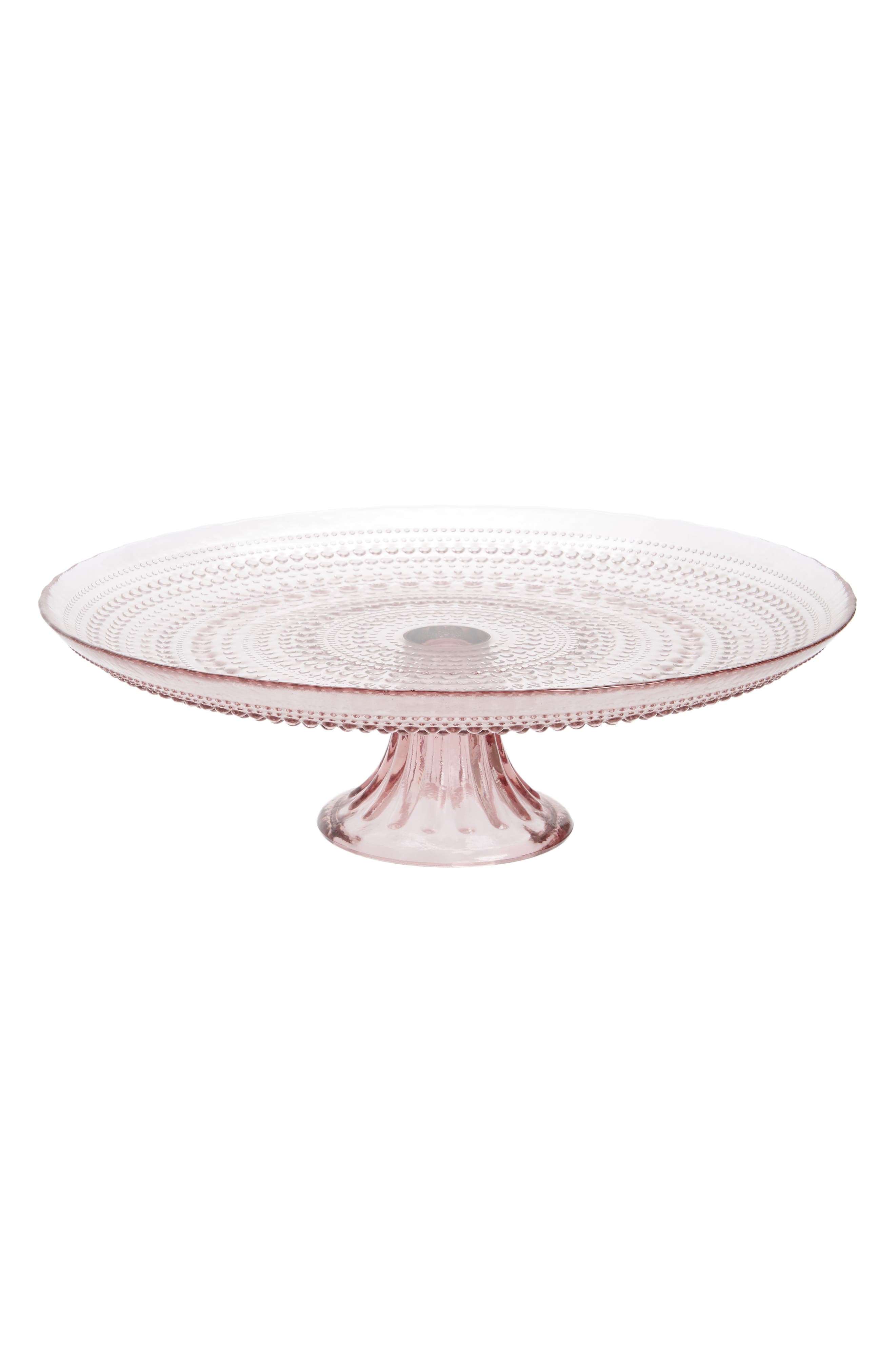 Fortessa Jupiter Glass Cake Stand in Pink at Nordstrom