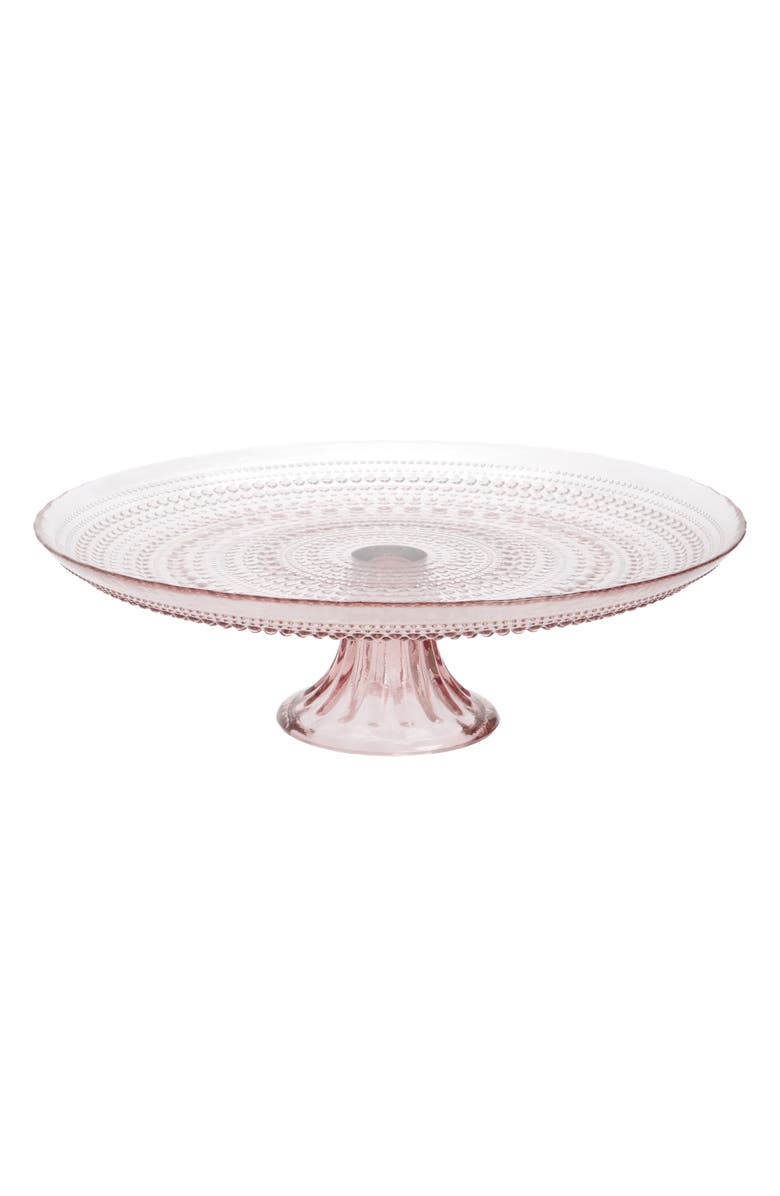 Fortessa Jupiter Glass Cake Stand, Main, color, Pink