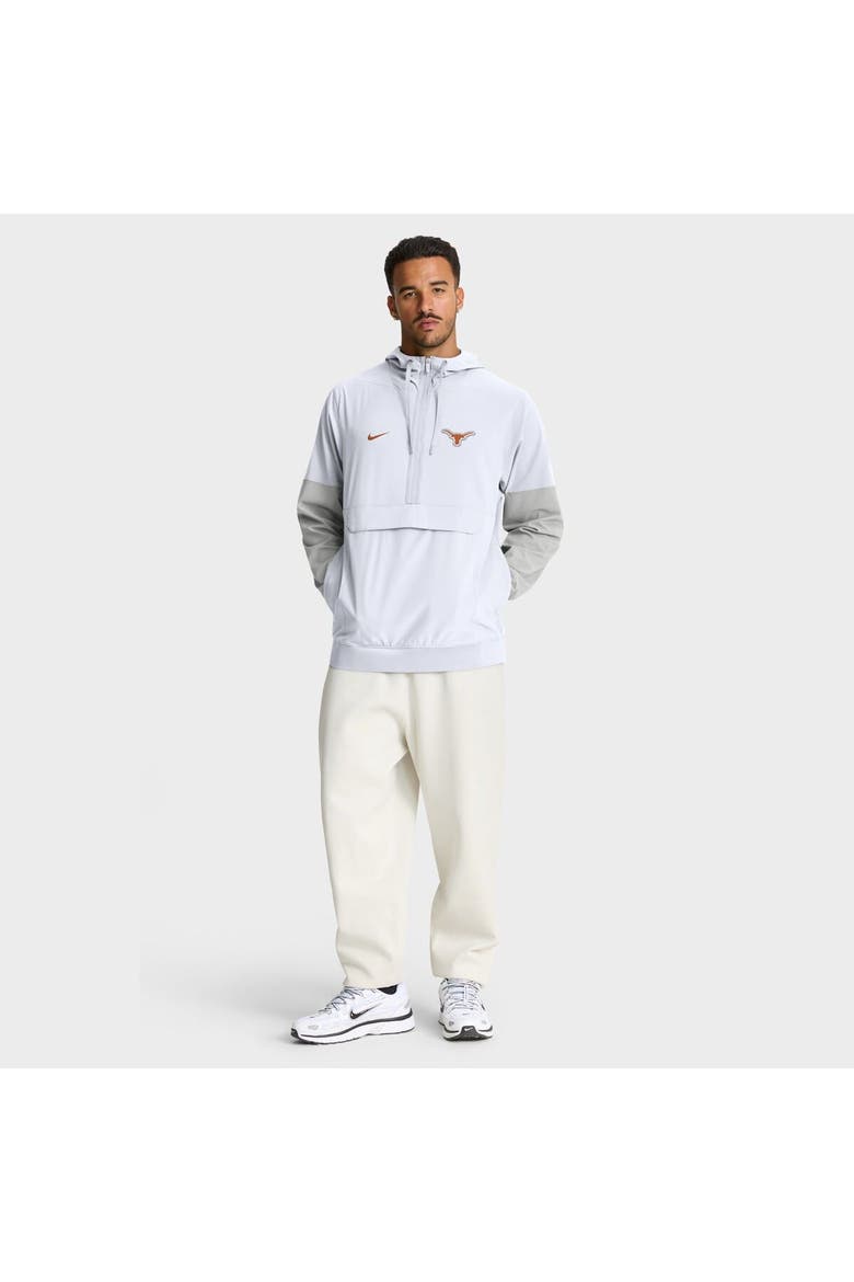 Men's Nike White Texas Longhorns Anorak Half-Zip Hoodie Jacket, Alternate, color, White