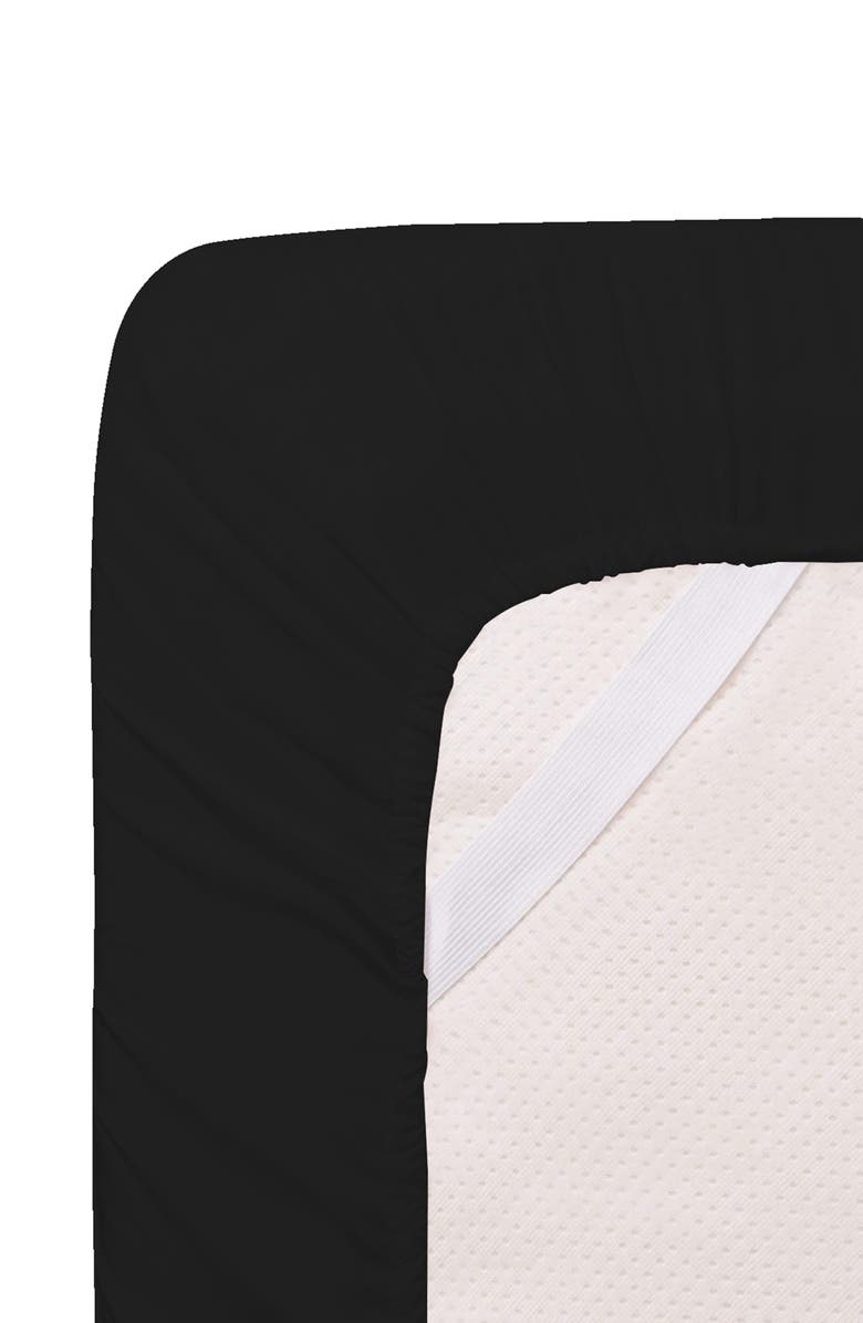 Luxury Home Brushed Microfiber Sheet Set, Alternate, color, Black