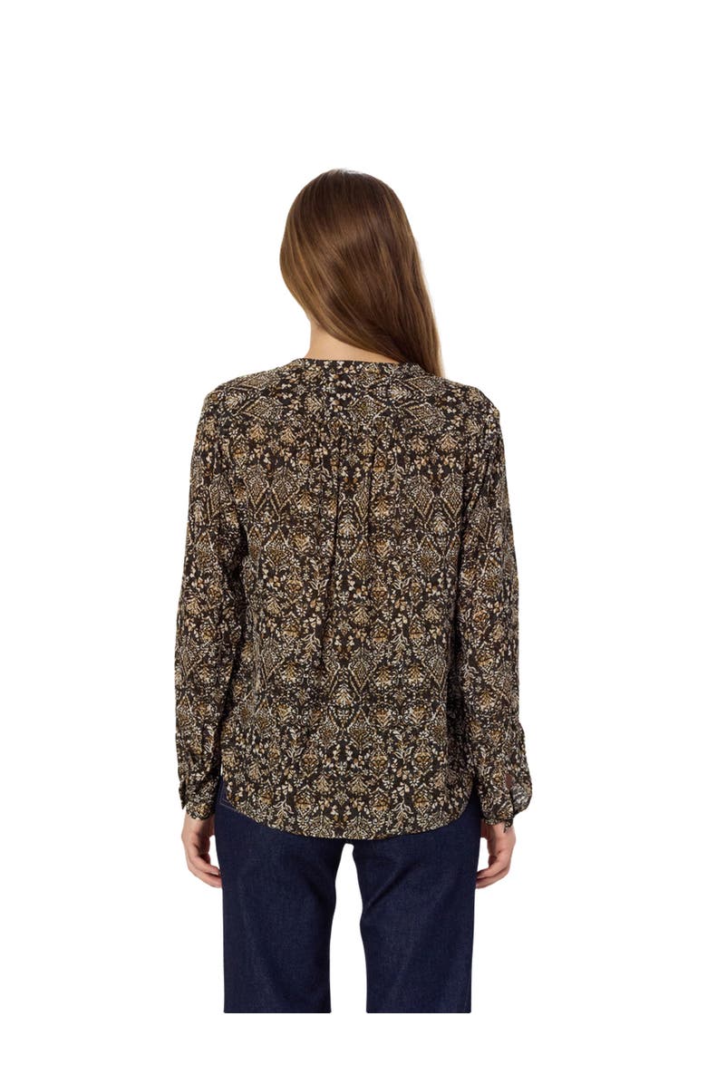 GERARD DAREL Althea Cultural Print Blouse, Alternate, color, Medium Khaki